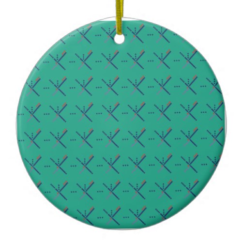 Pattern Portland Airport carpet Ceramic Ornament