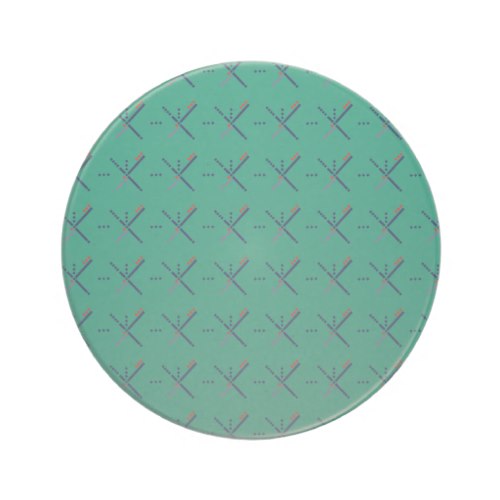Pattern Portland Airport carpet Drink Coaster