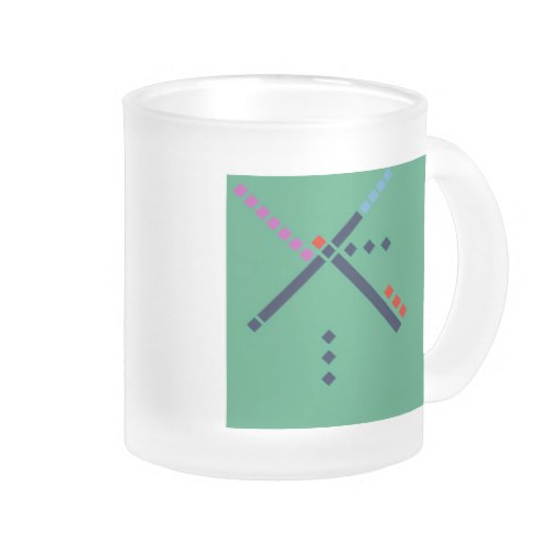 PDX Airport Carpet Frosted Glass Coffee Mug