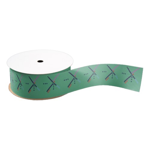 PDX Airport Carpet Grosgrain Ribbon