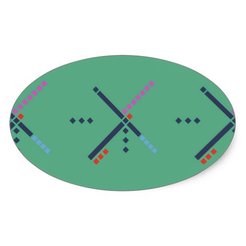 PDX Airport Carpet Oval Sticker