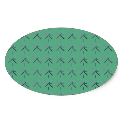 PDX Airport Carpet Oval Sticker