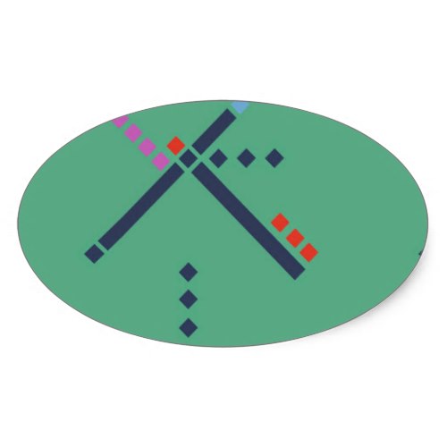 PDX Airport Carpet Oval Sticker