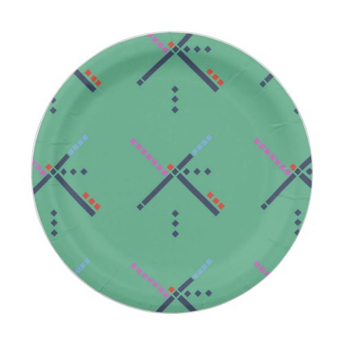 PDX Airport Carpet Paper Plate