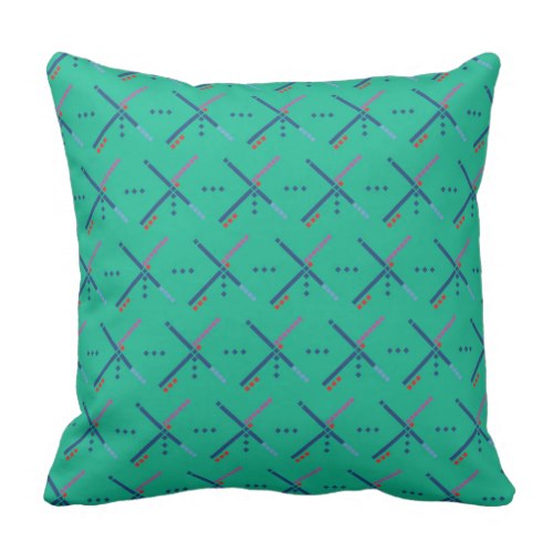 PDX Airport Carpet Pattern Portland Oregon Throw Pillow