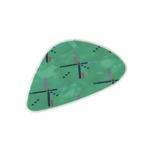 PDX Airport Carpet Pearl Celluloid Guitar Pick