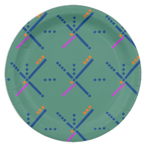 PDX Airport Carpet Portland Oregon Paper Plate