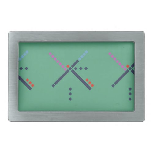 PDX Airport Carpet Portland Oregon Rectangular Belt Buckle