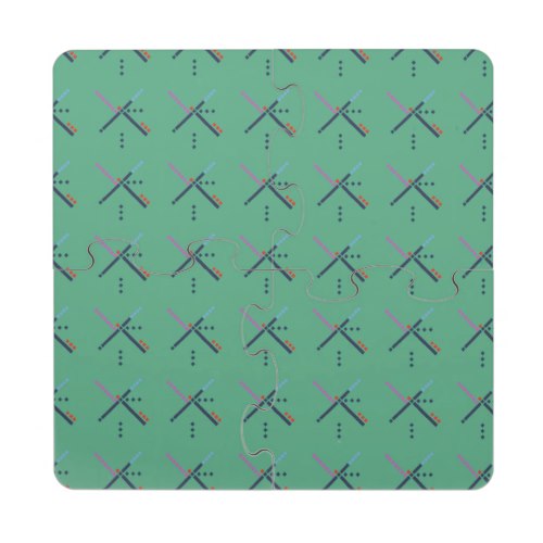 PDX Airport Carpet Puzzle Coaster