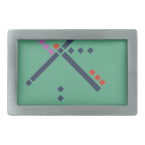 PDX Airport Carpet Rectangular Belt Buckle
