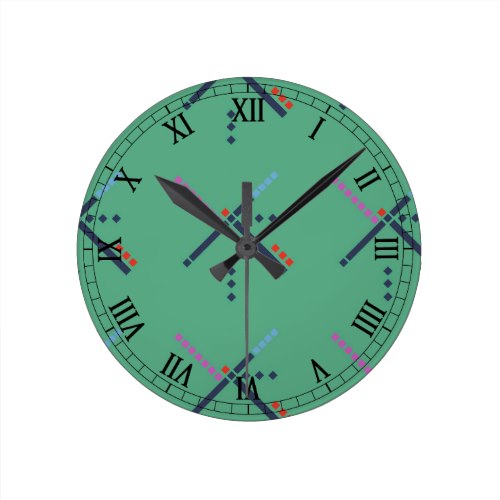 PDX Airport Carpet Round Clock