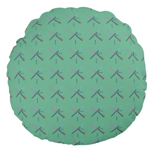 PDX Airport Carpet Round Pillow