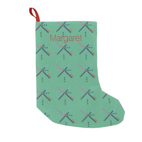 PDX Airport Carpet Small Christmas Stocking