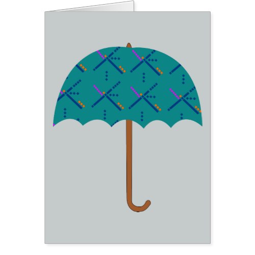 PDX Airport Carpet Umbrella Card