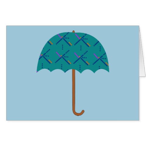 PDX Airport Carpet Umbrella Card