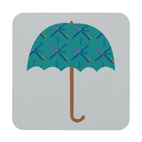 PDX Airport Carpet Umbrella Drink Coaster