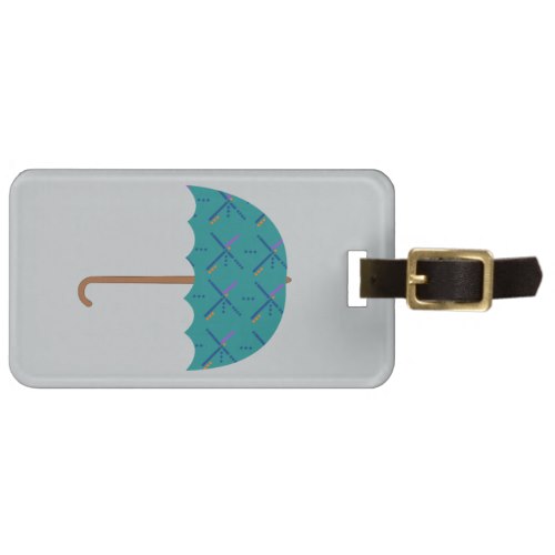 PDX Airport Carpet Umbrella Luggage Tag