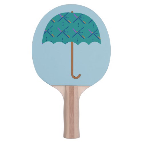 PDX Airport Carpet Umbrella Ping Pong Paddle