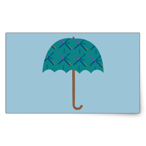 PDX Airport Carpet Umbrella Rectangular Sticker