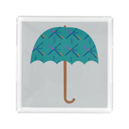 PDX Airport Carpet Umbrella Serving Tray