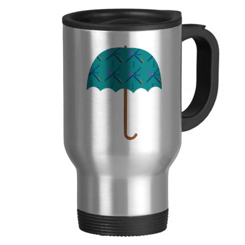 PDX Airport Carpet Umbrella Travel Mug