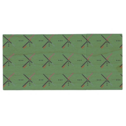 PDX Airport Carpet Wood Flash Drive