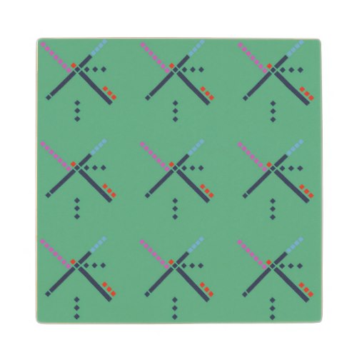 PDX Airport Carpet Wooden Coaster