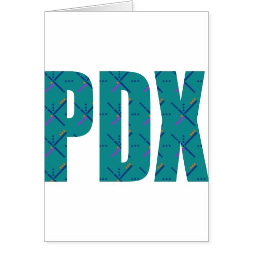 PDX Letters Portland Airport Carpet Card