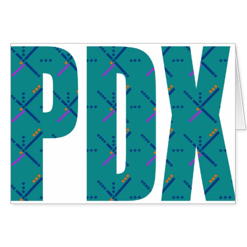 PDX Letters Portland Airport Carpet Card