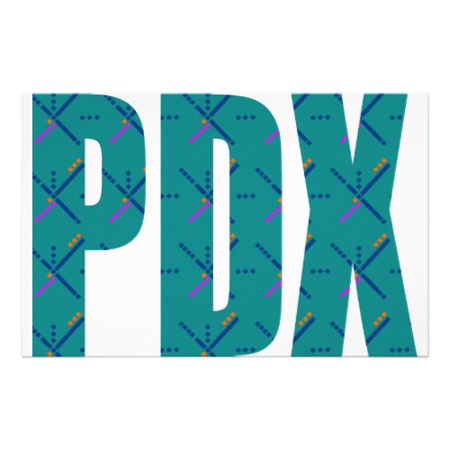 PDX Letters Portland Airport Carpet Stationery