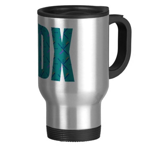 PDX Letters Portland Airport Carpet Travel Mug