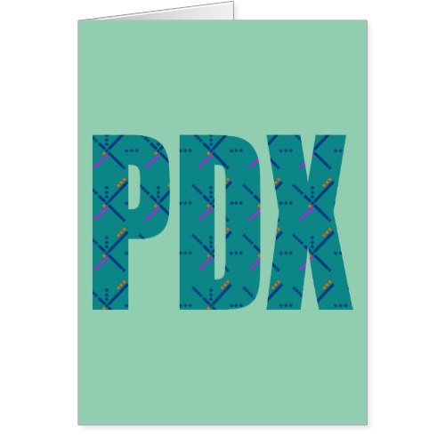 PDX Portland Airport Carpet Text Card