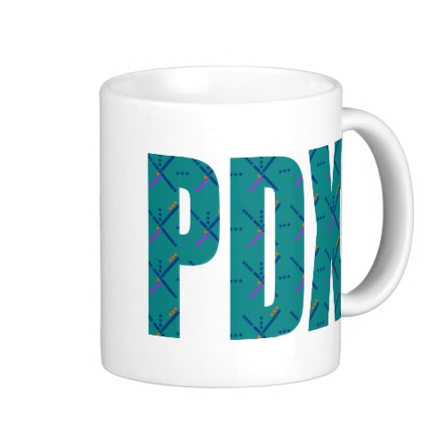 PDX Portland Airport Carpet Text Coffee Mug