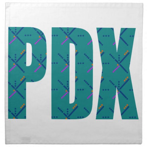 PDX Portland Airport Carpet Text Napkin