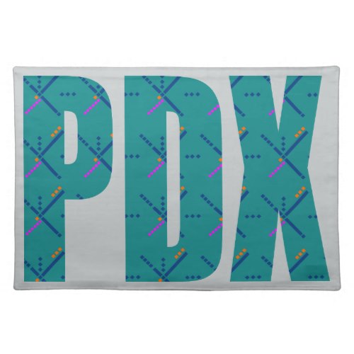 PDX Portland Airport Carpet Text Placemat