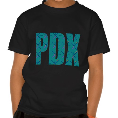 PDX Portland Airport Carpet Text Tee Shirt