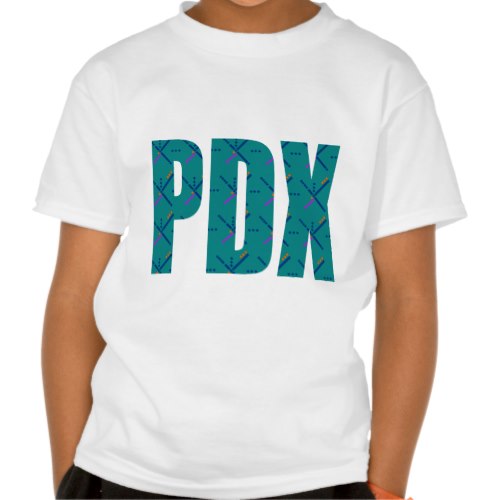 PDX Portland Airport Carpet Text Tee Shirt