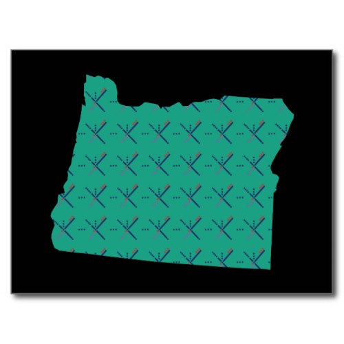 Portland Airport carpet Oregon map Postcard