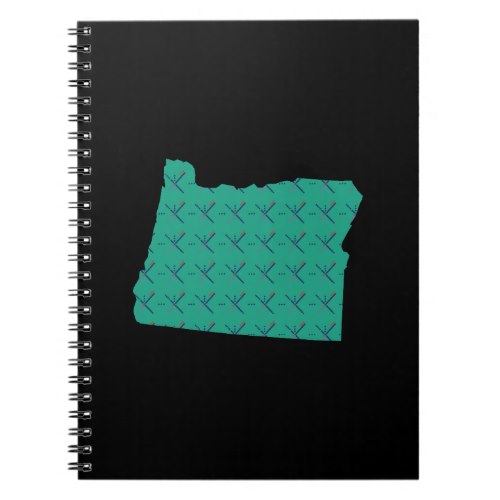 Portland Airport carpet Oregon map Spiral Notebook