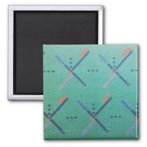 Portland Oregon Airport Carpet 2 Inch Square Magnet