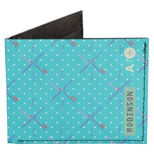 Portland Oregon Airport famous carpet personalized Billfold Wallet