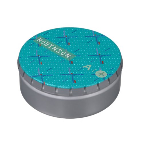 Portland Oregon Airport famous carpet personalized Jelly Belly Tin