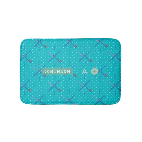 Portland Oregon Airport iconic carpet personalized Bathroom Mat