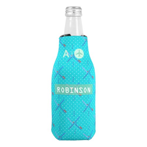 Portland Oregon Airport iconic carpet personalized Bottle Cooler
