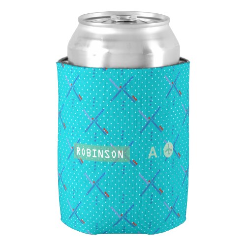 Portland Oregon Airport iconic carpet personalized Can Cooler