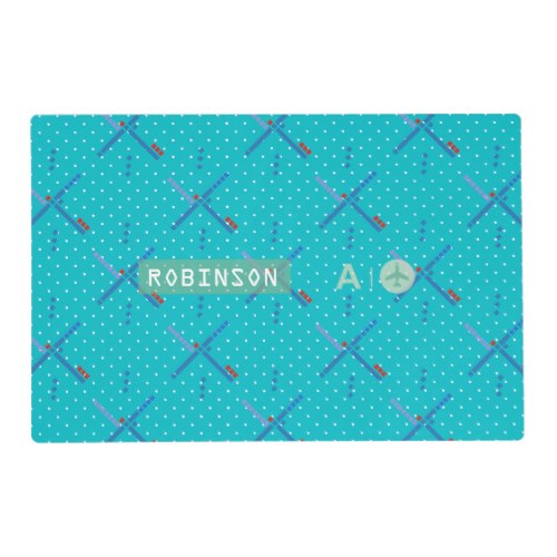 Portland Oregon Airport iconic carpet personalized Placemat