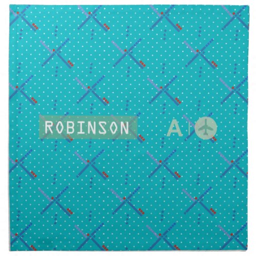 Portland Oregon Airport PDX code personalized Napkin