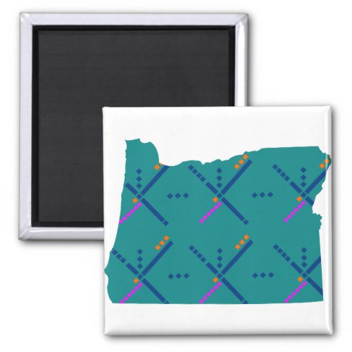 Portland Oregon PDX Airport Carpet 2 Inch Square Magnet