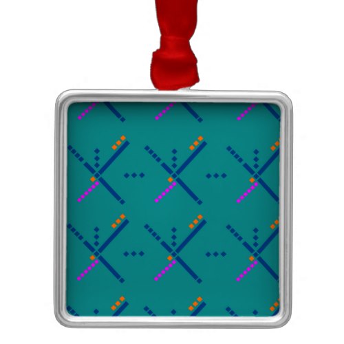 Portland Oregon PDX Airport Carpet Metal Ornament