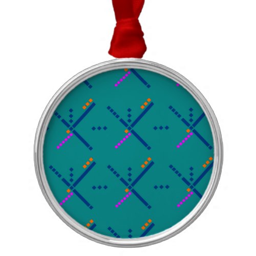 Portland Oregon PDX Airport Carpet Metal Ornament